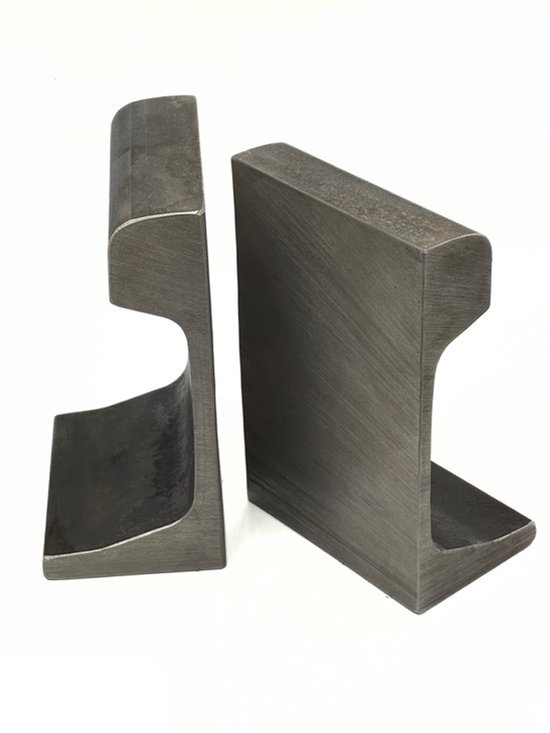 Firmo® Antieke Boekensteun - 10 CM van Echte Spoorstaaf