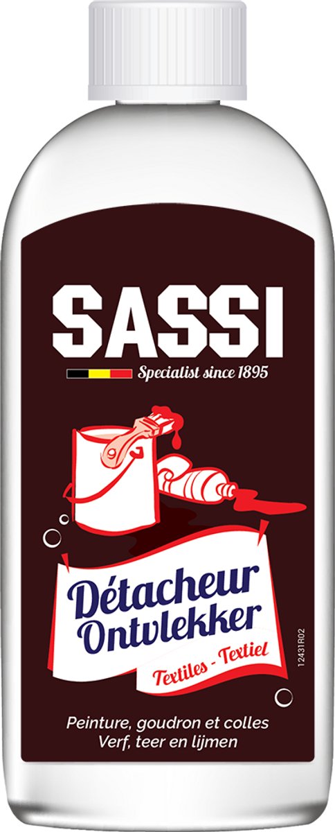 Sassi Ontvlekker - Verwijdert teervlekken, stookolievlekken, lijm - 200 ml