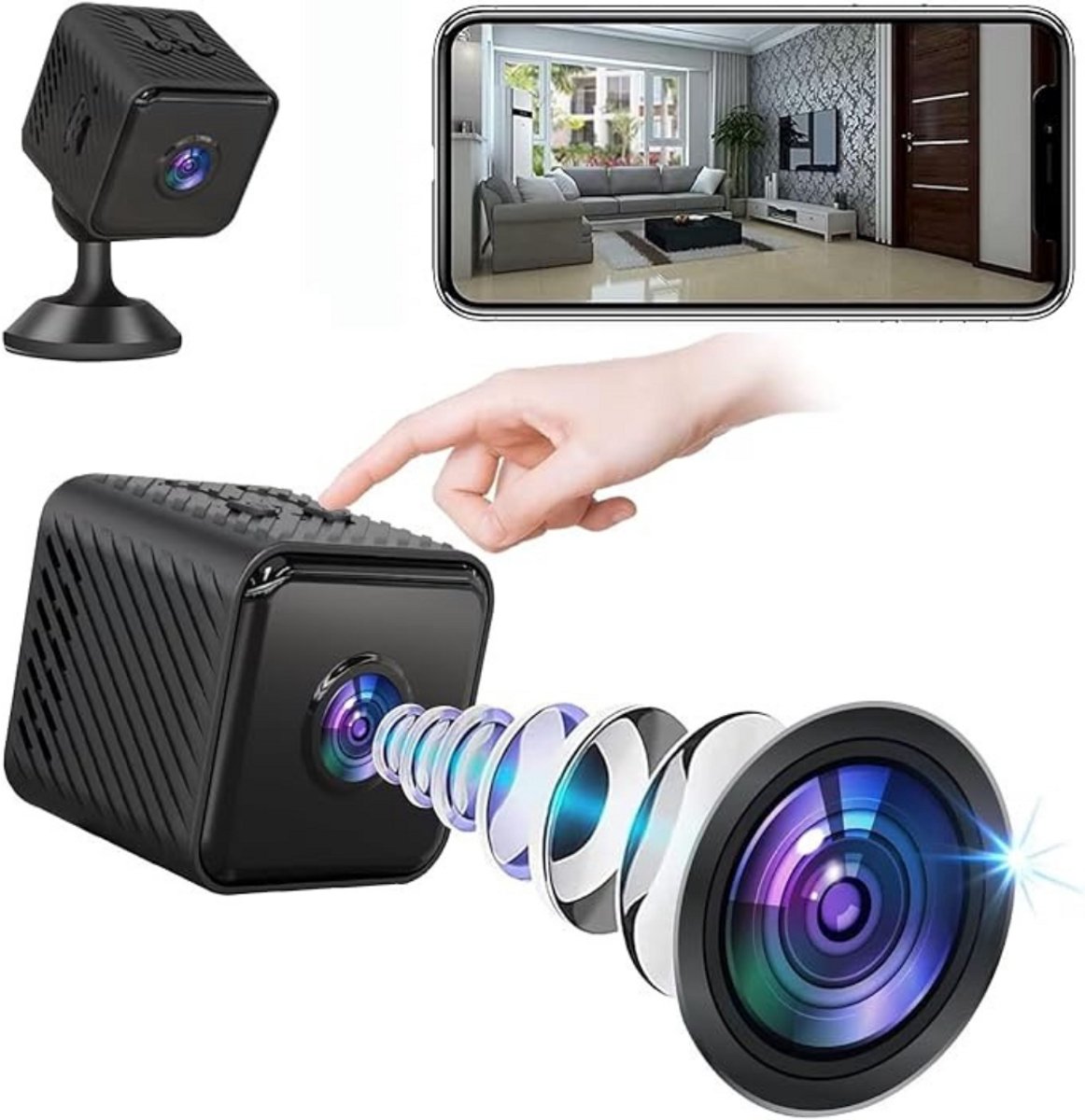 Lexium Verborgen Camera - Spionage Camera - Geheime Camera - Spy Camera - Spycamera - Spion Camera - Verborgen Mini Camera - Spy Camera Mini - Afluisteren - Afluisterapparatuur