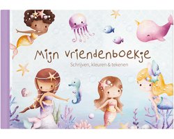 Vriendenboekje zeemeermin - vriendenboekje meisje - kleuters - vriendenboek - kleuren en tekenen - Writemoments