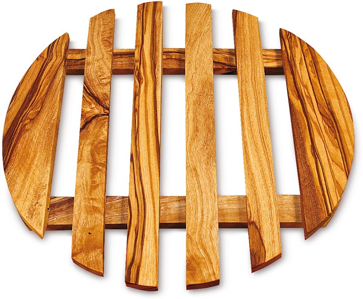 Arte Legno - Rond houten onderzetter voor pan Ø 20 cm – Trivet – Authentiek Italiaans vakwerk