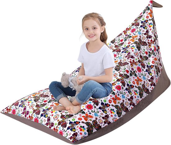 Knuffeldieren Opbergzak Stoel - Grote Capaciteit 250L - Opvouwbare Zitzak Stoel voor Kinderen - Speelgoed Opbergzak - Pluche Stoelhoes - Kinderstoel Bank - Opberg Sofa Stoel - Kinderkamer Opbergoplossing