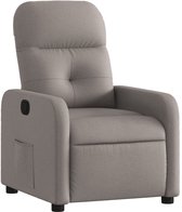 Fauteuil réglable tissu taupe