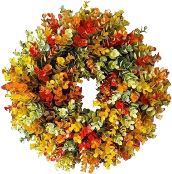 Herfstkrans - Herfst Versiering - Herfstbladeren - Herfst Krans - herfstdecoratie buiten - Herfstkrans Voordeur - Herfstkrans Buiten - Herfst Decoratie Binnen
