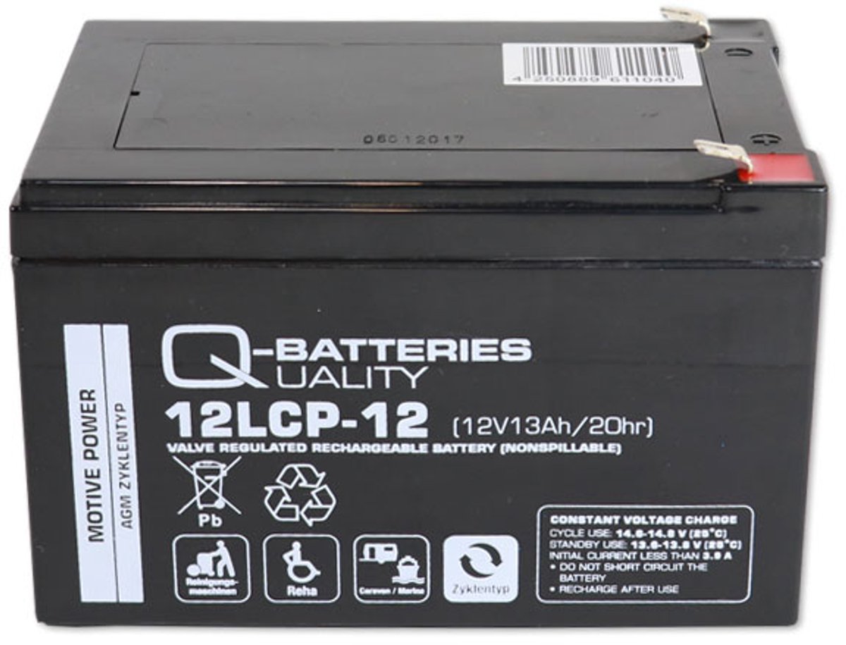 Q-Batteries 12LCP-12 LCP 12V 13Ah AGM