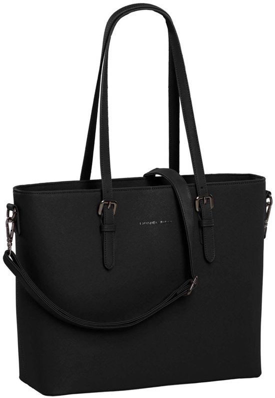 Sac à main et bandoulière Daniel Ray Lithgow, compartiment pour ordinateur portable 15,6 pouces, idéal École et le travail, fourre-tout, Zwart