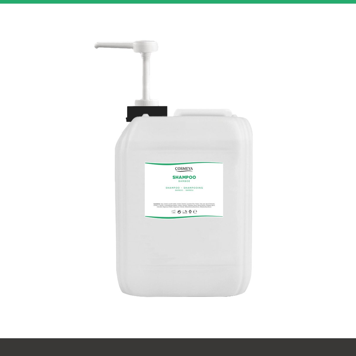 Shampoo - Bamboe - Wit - Parelmoer - 3 Liter - Jerrycan - Met pomp - Shampooing - Navulling Q7