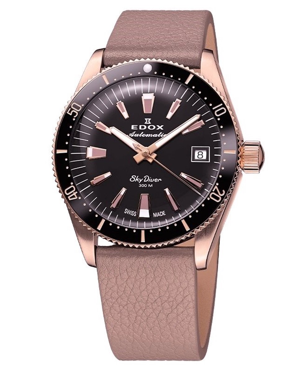 EDOX Skydiver Automatic Lady SET 80131-37RNC-NI vrouwen horloge