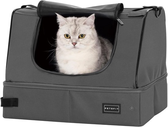 Zaxiva Opvouwbare Kattenbak Met Deksel – Waterdicht & Lekvrij Voor Onderweg