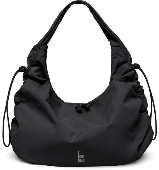 heekpek Nylon Halve Maan Tas voor Vrouwen Mannen Hobos Schouder Crossbody Tas Waterdichte Dumpling Bag Casual Borst Tas met Verstelbare Riem, Zwart, Eén maat