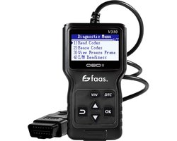 OBD2 Scanner - EOBD + CAN - Diagnosecomputer - Voor Uitlezen & Storingen - Auto Uitlezen - Zwart - Faas