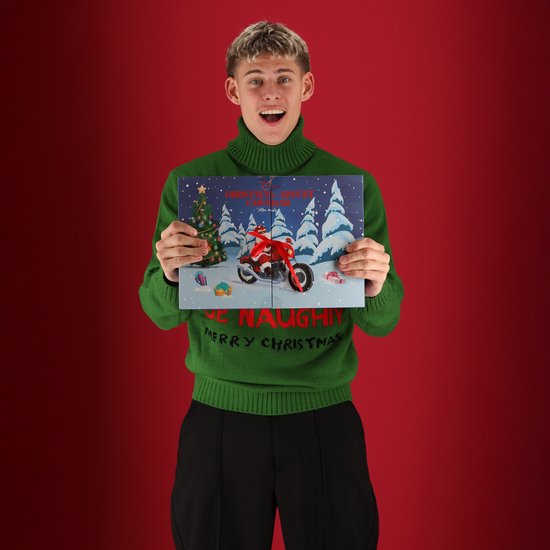 Morethansocks - Adventskalender heren - Kerst - Maat 41/46 - 12-Paar sokken - kerst advent kalender - adventkalender kerst - adventskalenders