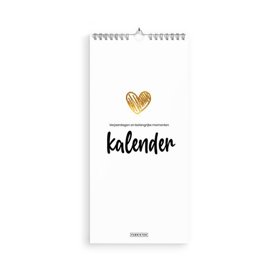 Calendrier d'anniversaire Fabrikten Love 2.0 - Minimaliste - 14 x 29,7 cm