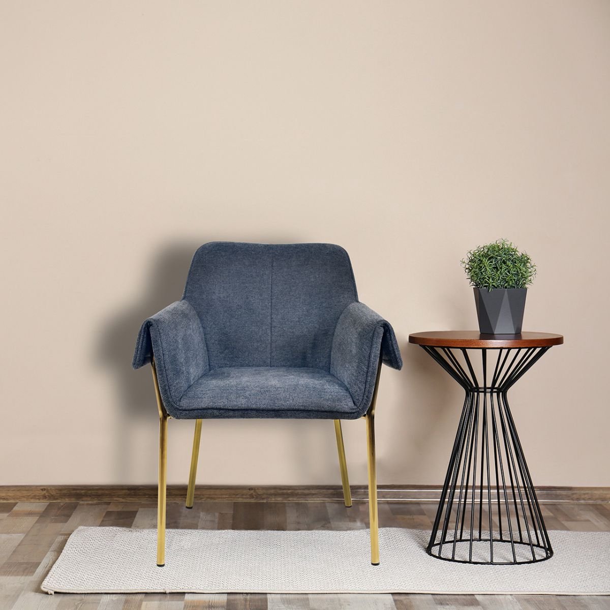 Floraya - Eetkamerstoel Galia - Antraciet - 51x63x80cm (LxBxH) - Draagkracht 120KG