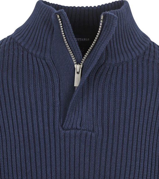 Adapté Mou Half Zip Sweater Marine - Taille L - Homme - Pull Skipper