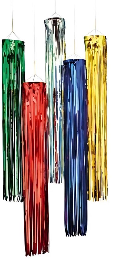 Feest hanger - L80 cm - groen - glitter - kunststof - disco/seventies - feestversiering