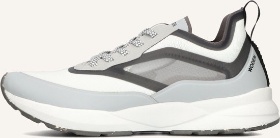 Woden Baskets pour femmes Femme - Baskets basses / Chaussures femme - Cuir - Stelle transparent - Combi Grijs - Taille 38