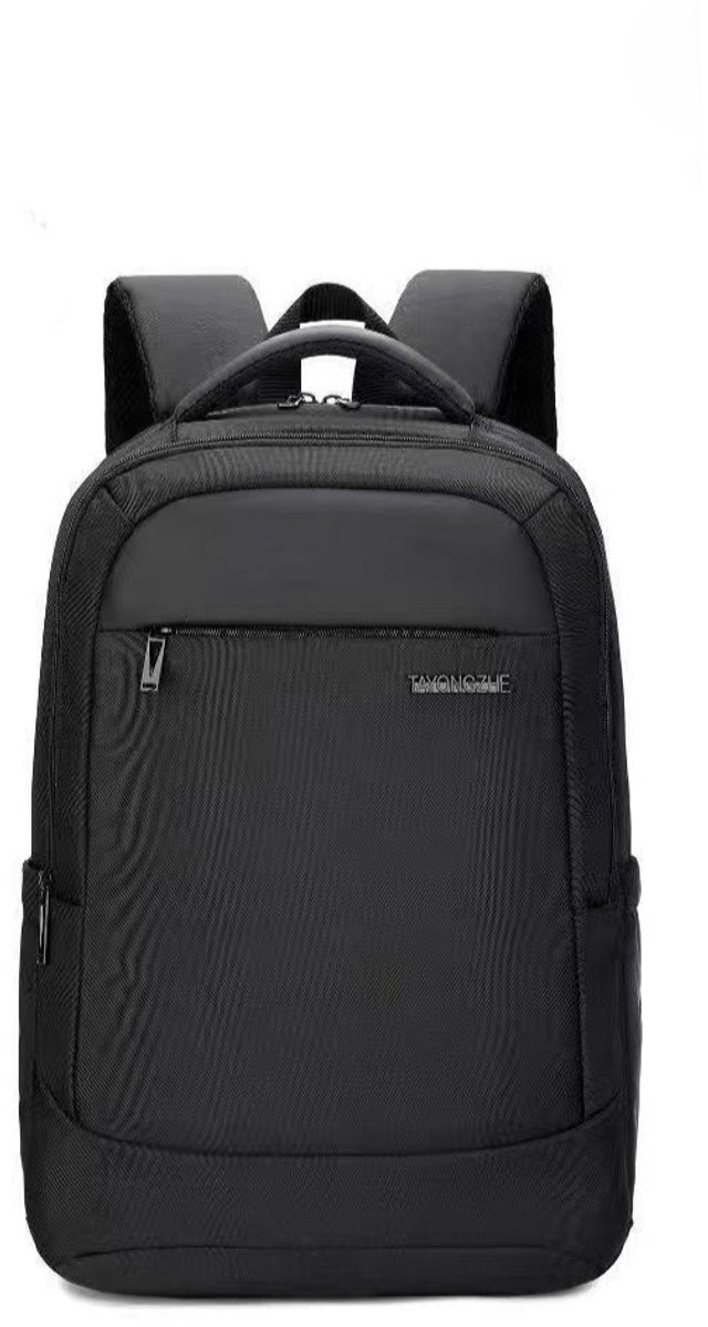 TK-S Laptoptas, Zwart en Stevig, 29 Liter, 17,3 inch laptopvak. (50x33x18cm)