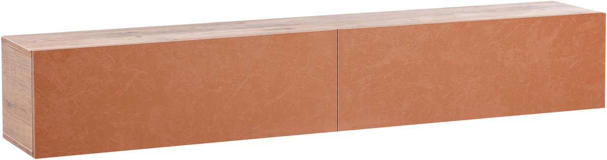 Beliani GLADSTONE - Wandgemonteerd TV-meubel - Rood - 180 cm - Vezelplaat
