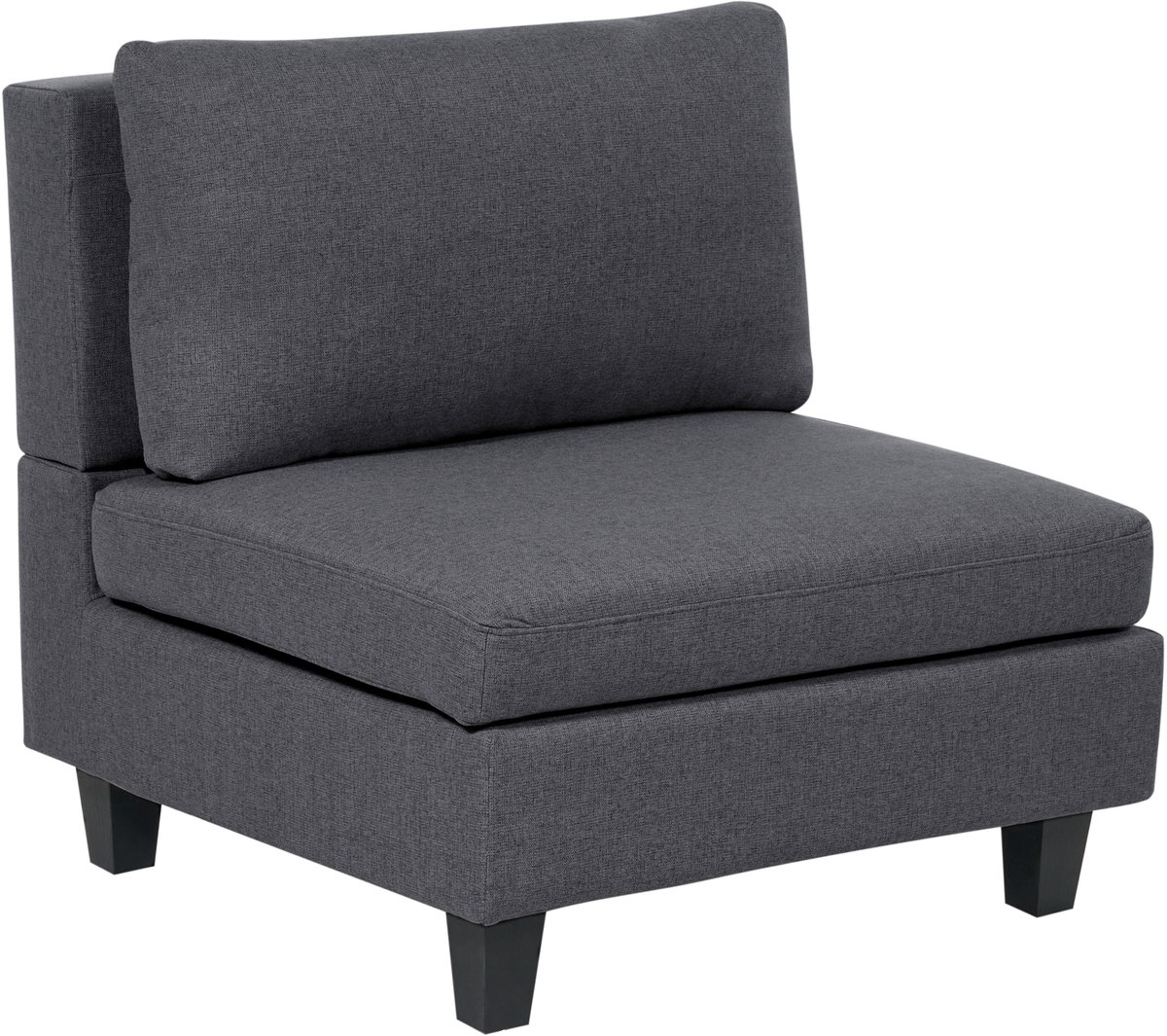 UNSTAD - Fauteuil - Donkergrijs - Polyester