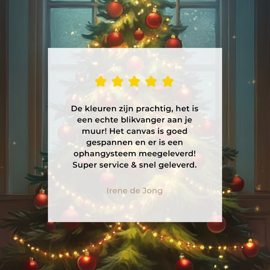 Canvas schilderij 60x40 cm - Wanddecoratie Kerstboom - Cadeau - Kerst - Winter - Muurdecoratie woonkamer - Slaapkamer decoratie - Kamer accessoires - Schilderijen op canvas - Kerstdecoratie voor binnen - Kerstversiering - Kerstmis versiering
