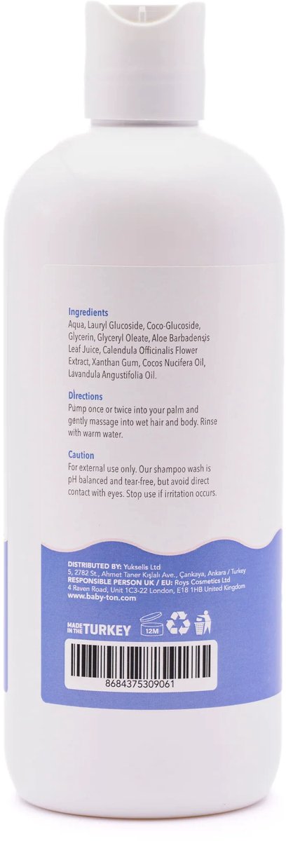 BABYTON - Natuurlijke Tranenvrije Shampoo & Wasgel 2-in-1 - Zacht voor de gevoelige huid van baby's en kinderen - 400ml van Merkloos — afbeelding 5