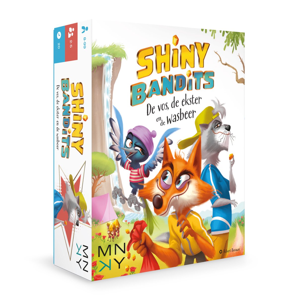 MNKY Entertainment bordspel shiny bandits strategisch kaartspel goud verzamelen.