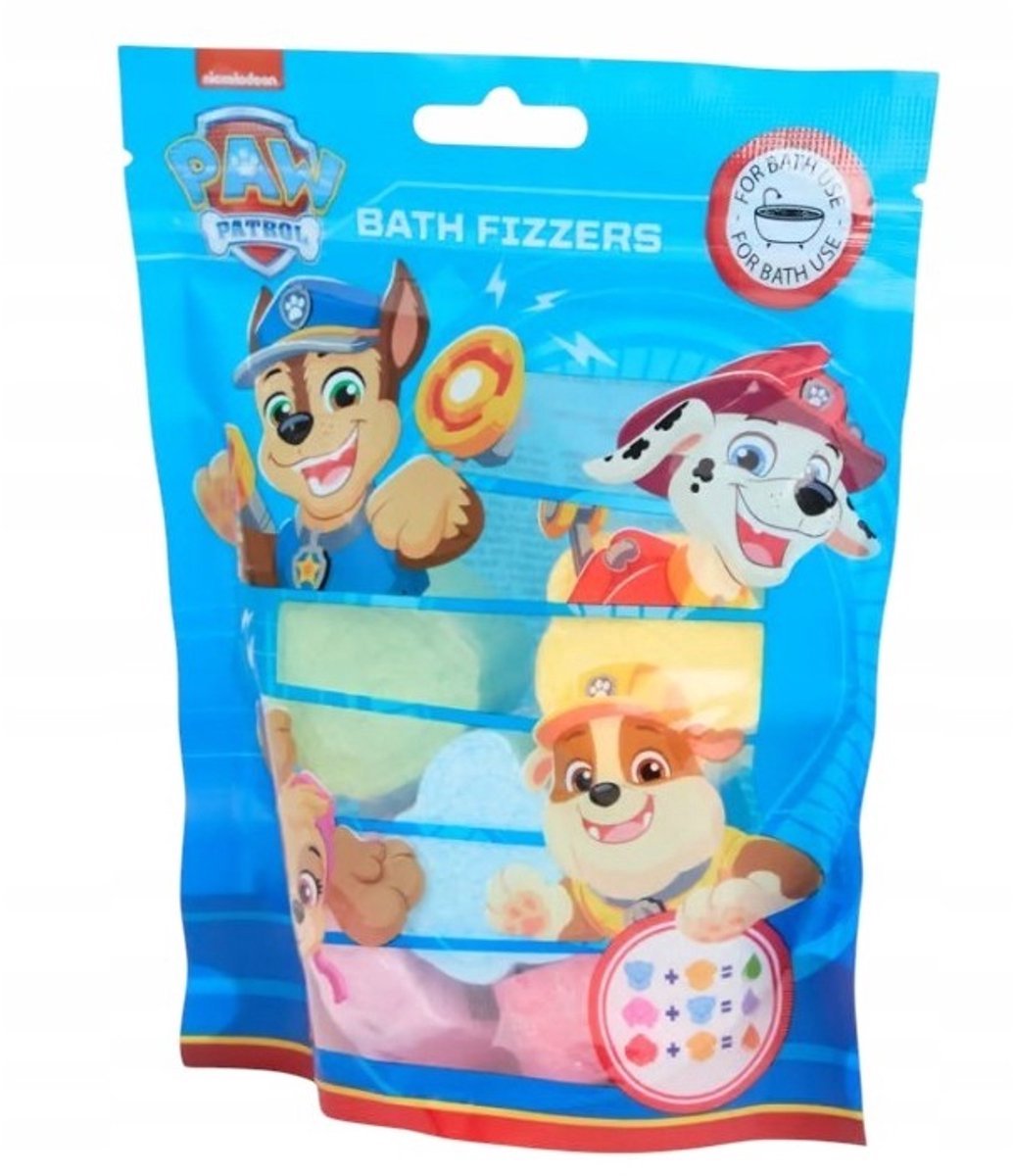 Paw Patrol bad bruisballen – 6 stuks – Met verrassing – Voor kinderen vanaf 3 jaar – Kleurrijk badplezier met geur en schuim – Huidvriendelijk – Leuk als cadeautje of traktatie – Met Chase, Skye, Marshall en meer Paw Patrol helden