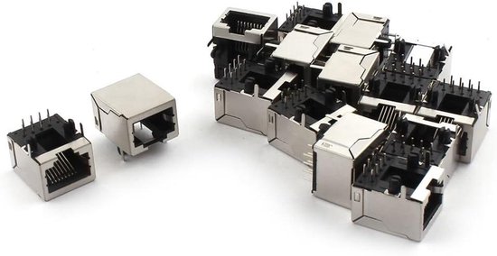 Allecto plus - RJ45 8-pins Afgeschermde Modulaire PCB Jack Connector ...