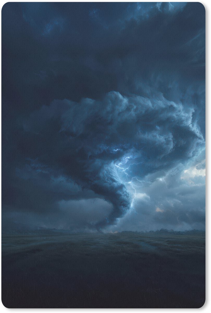 Muismat 18x27 cm - Mousepad Tornado - Duister - Wolken - Muismatten
