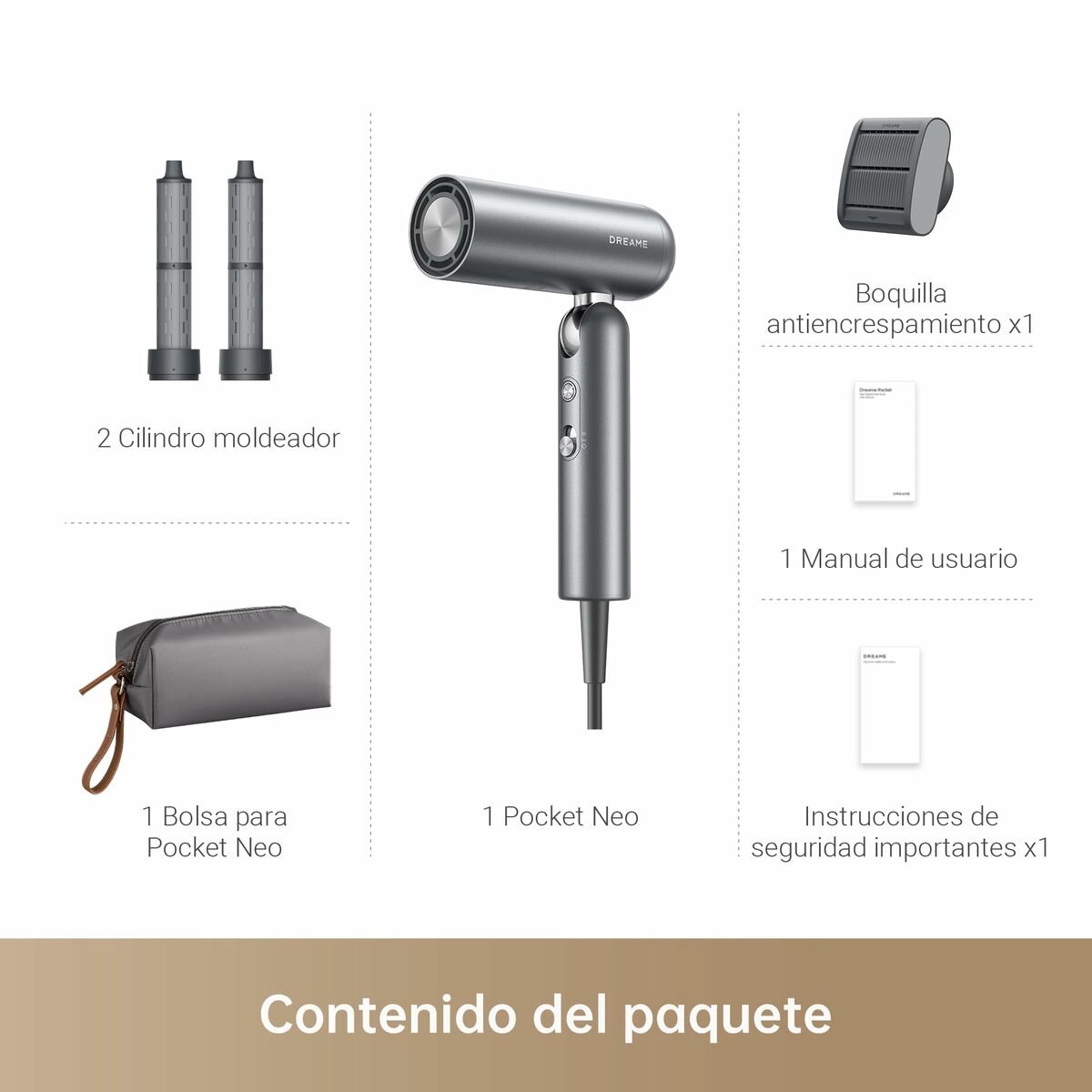 Dreame Pocket Neo Föhn - 110.000 tpm Motor voor Sneldroging - afbeelding 3