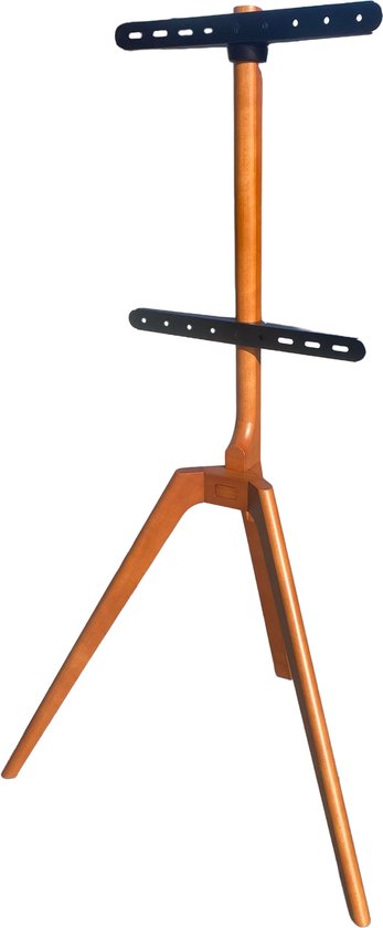 mywall TV-standaard HT26L, tv-standaard voor schermen 49-75 inch, tv- vloerstandaard met houtlook en anti-slip pads, universele tv-standaard met belasting tot 40 kg
