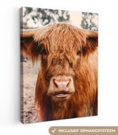 Tableau sur toile - Highlander - Animaux - Vache - Peintures salon - Décoration chambre - Toile toile - 30x40 cm