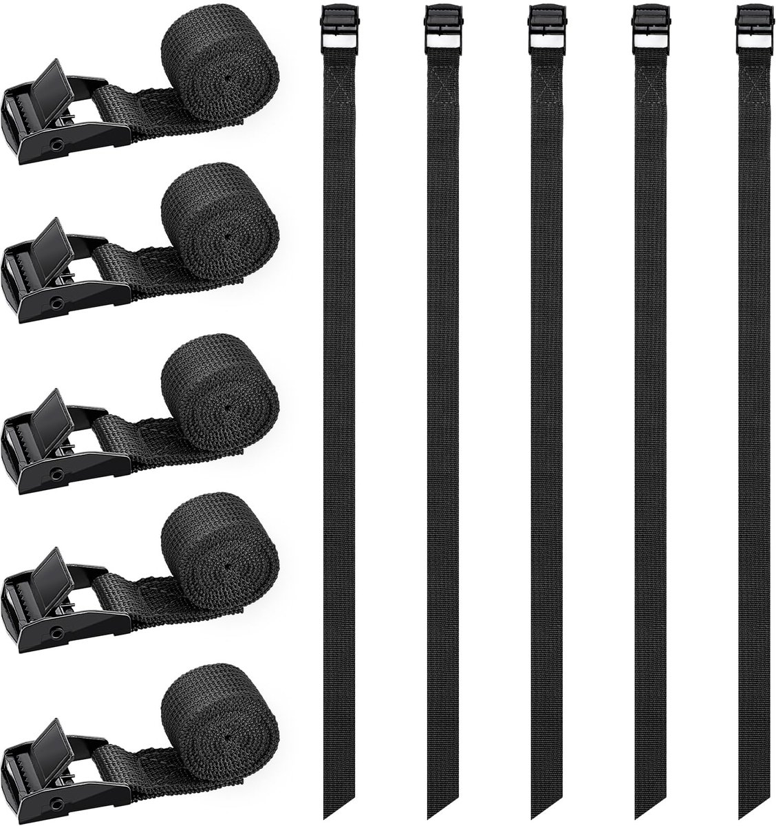 Spanbanden - Kort & Klein - Zwart - 50 cm - 10 stuks