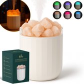 Boncy® Zoutsteen Aroma Diffuser – Himalaya Zoutsteen Lamp - 400ml Luchtbevochtiger Aromadiffusers – Geurverspreider Vernevelaar – Aromatherapie Aromadiffusers - etherische olie Verdamper Verstuiver