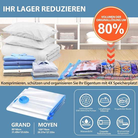Herbruikbare vacuümzakken voor kleding van TPU met