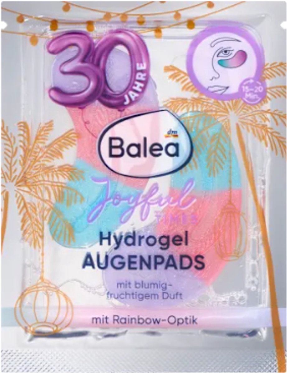 Balea Oogpads Joyful Times - Oogmasker - Bloemig-fruitig | 1 paar - 2 stuks | Limited Edition 30 jaar Balea