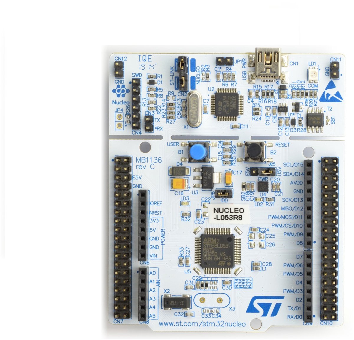 STMicroelectronics NUCLEO-L053R8 Development board 1 stuk(s)