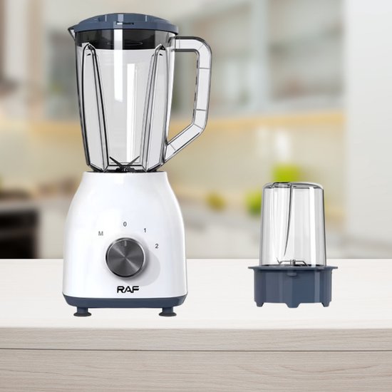 RAF - Blender - Blender 1.8L - 220V - Wit - Incl. mini Blender - Krachtige keuken blender - Smoothie Blender van Merkloos — afbeelding 4