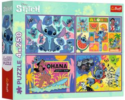 foto van Trefl puzzel Disney Lilo & Stitch - 4x250 stukjes - FSC Mix.