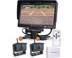 MasonPro Achteruitrijcamera Elite - Draadloos – 7 Inch Scherm – Waterdicht – IR Nachtzicht - Voor Auto, Bus, Camper, Caravan Vrachtwagen en Landbouw