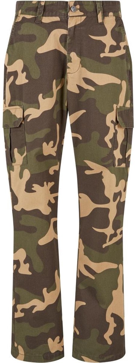 Urban Classics Straight Leg Camo Cargobroek Taille 30 inch Bruin