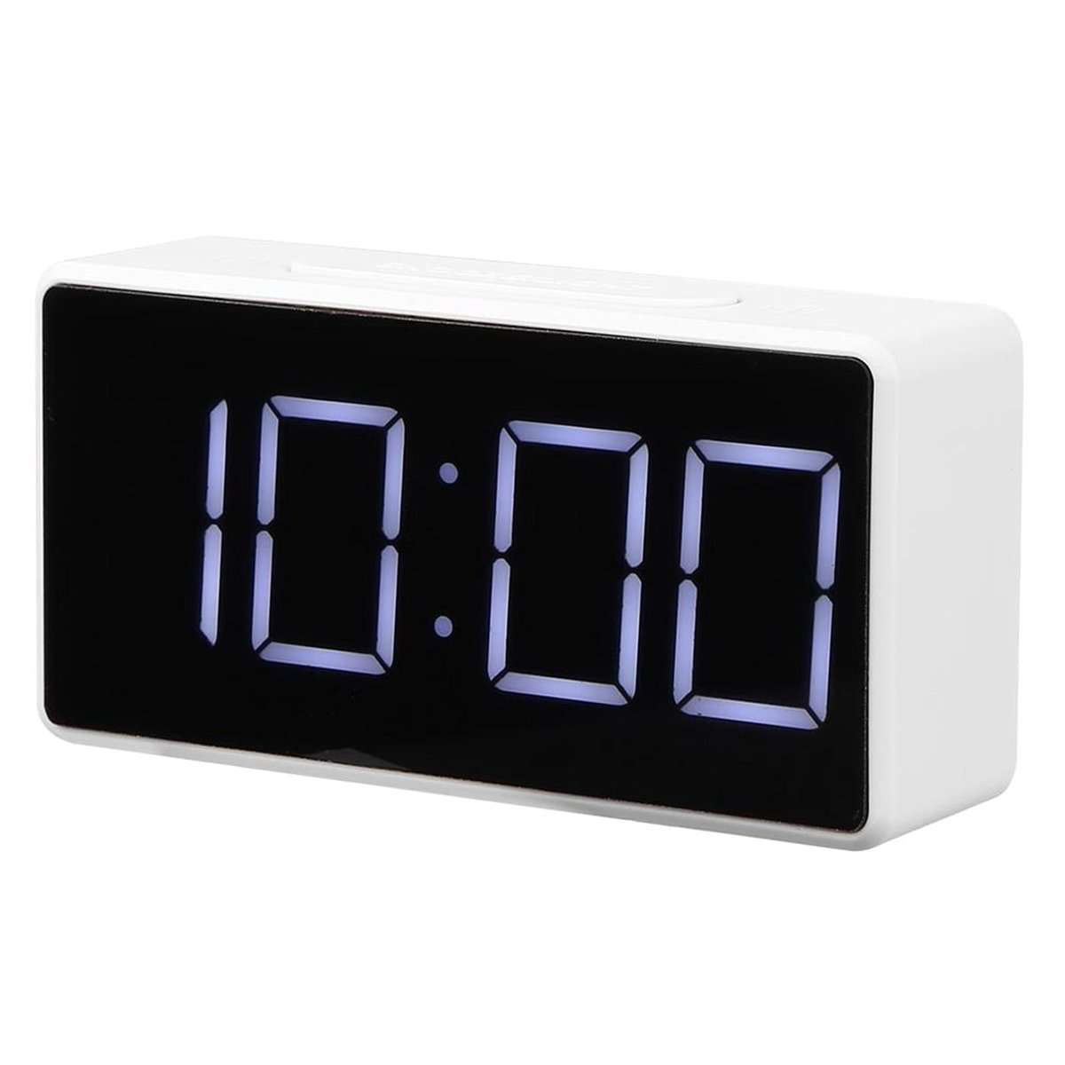 Crrynuo - HD LED Wekker - 10*5*3CM - Met USB-kabel en Handleiding - Compact en Lichtgewicht- Klaar voor Gebruik - Energiebesparend-Slim Gebruik van Stroom-Wit