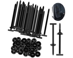 100 zwarte nylon kabelbinders - Extra sterke zelfsluitende kabelstripjes - UV-bestendige kabelorganizers voor auto, huis en industrie - Universeel inzetbaar voor kabels en reparaties
