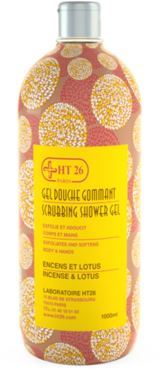 HT26 Shower Gel Scrub Incense & Lotus, 1000ML
