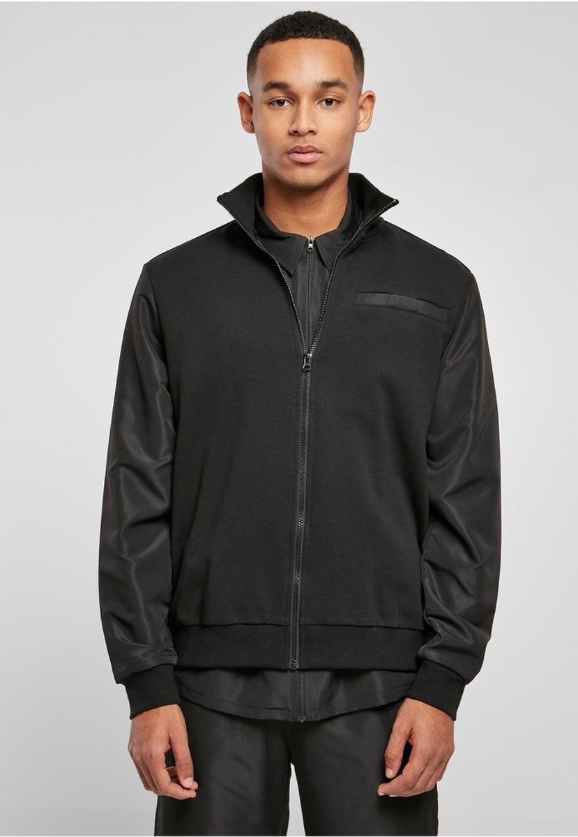 Urban Classics Organic and Recycled Fabric Mix Trainings jacket Zwart