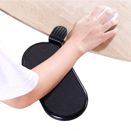 Support Ergonomique Souris Bureau/chaise - Plateau 22cm Large - Poignet Amovible Mémoire Forme - Rotation 180°