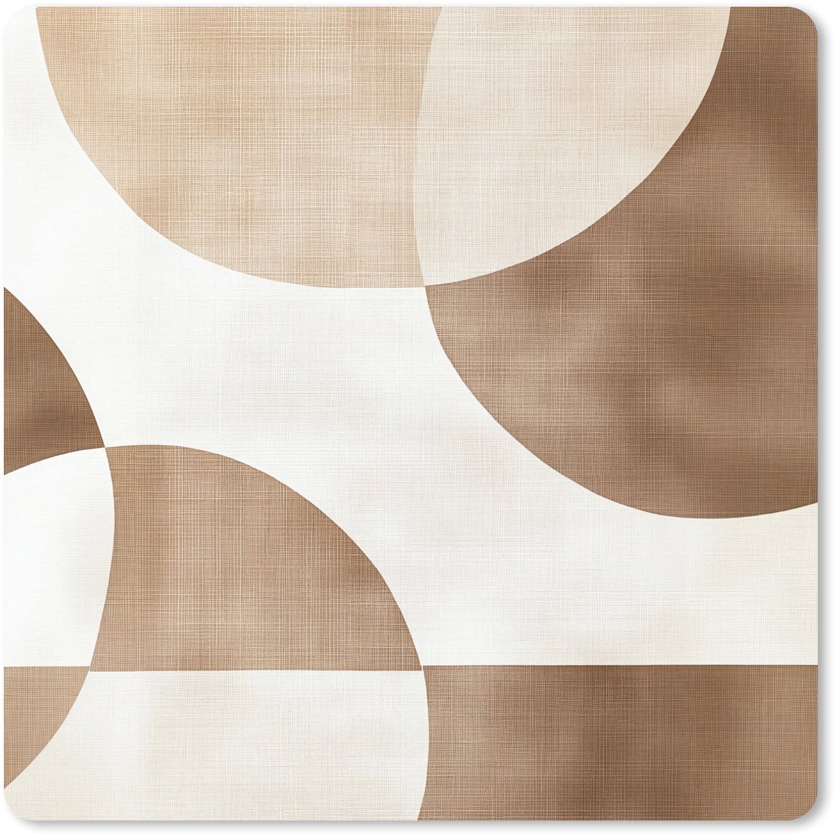 Muismat XXL 60x60 cm - Bureau onderlegger - Bureau mat Snijdende cirkels - Overlappende vlakken - Bureaumat - Gaming mousepad xl - Bureaulegger groot - Computer deskmat