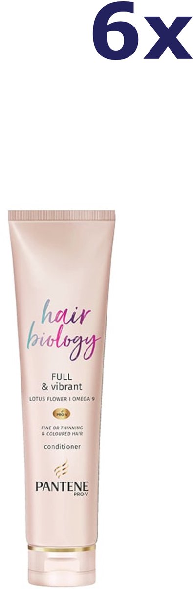 6x Pantene Hair biology - conditioner - 160ml full & vibrant