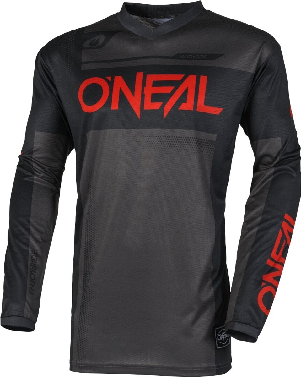 O'NEAL Element Racewear Zwart Grijs Rood Motocross Jersey - Shirts
